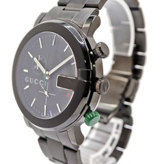 GUCCI G Chrono YA101331 / 101M Stainless Steel Diamond 44mm Wristwatch #KNW2673