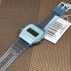 Casio F-91WS-2D Semi-Transparent Blue Digital Youth Digital Light Unisex Watch
