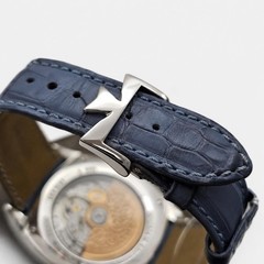 Vacheron Constantin Harmony Dual Time 37mm 18K WG Diamond Blue Strap Watch B052