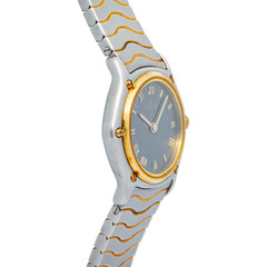 Ebel Sportwave 1057901 18K Two Tone YG Grey Dial Quartz Lady Watch 25mm