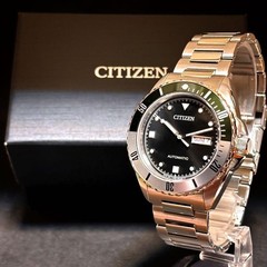 Citizen NH7531-50E Automatic Diver Black Dial Green Bezel Day-Date 42mm Men Box