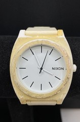Nixon The Time Teller P Minimal Quartz Watch Cream Polycarbonate 40mm