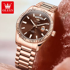 OLEVS Men’s Watch Top Brand Luxury Wrist Watch For Men Fashion Rose Gold Steel