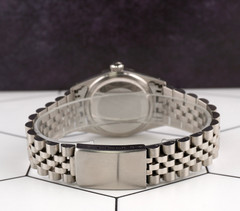 Rolex 36mm Datejust Steel Fluted Red Dial Watch