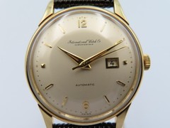 IWC Schaffhausen 18k Yellow Gold Pie Pan Dial Automatic Watch 34mm Vintage 1960s