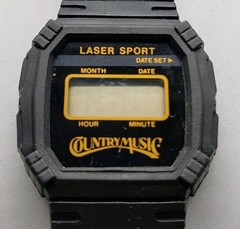 Vintage Country Music Magazine Promotional Mail Away Black Digital Wrist Watch