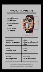 Pindu Design New Engine Series Quartz Watch Men Top-luxurious Stainless Steel
