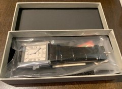 Pablo Raez 40mm Black Leather Men’s Big Square Tank Quartz Watch Ships From USA