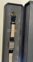 ⌚️RADO Florence 153.3606.2N Woman’s Qz Watch Square Gold Dial W/Box, New🔋, 📄
