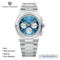 Pagani Design PD-1761 Blue Chronograph Stainless Steel Automatic Men’s Watch