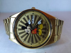 Disney Mens Seiko Vintage Mickey Mouse Watch (Day/Date)-(Starburst)Rare-VHTF-New