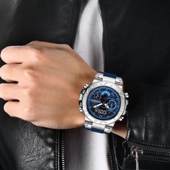 Men Large Dial Digital LED Quartz Date Sport Watch Waterproof Wristwatch Gift