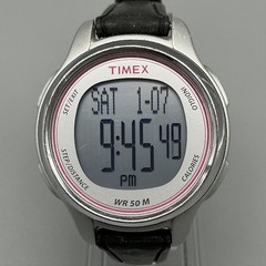 Timex Womens Watch 39mm Gray Digital Indiglo 50M Timer Pedometer New Battery