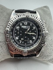 Vintage GRASS MEN’S Chronograph GM-9513 Silver Tone Quartz Watch New Battery