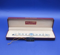 Jules Jurgensen 8 Diamond Ladies Diamond Quartz Watch Blue Dial 7766 W/Tags-Box