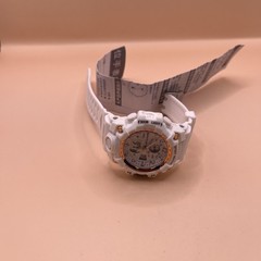 SANDA Sport Watch Digital Analog White Resin Chronograph Alarm Water Resist