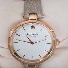 kate spade new york Metro Quartz White Dial Rose Gold 34mm Leather w/ Box