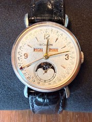 Jaeger-LeCoultre Triple Calendar Moonphase 1940s SS/Rose Gold, GREAT CONDITION!!