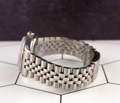 Rolex 36mm Datejust Steel Fluted Red Dial Watch