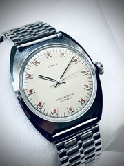 Vintage Timex Automatic Viscount Watch – Men’s – 46150 3173 – Silver Tone – Runs