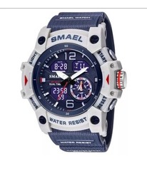 SMAEL Men’s Waterproof Watch, Military Style Watch with Alarm and Stopwatch