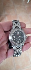 NEW TAG Heuer WT1110.BA0550 Mens Link Series Professional Watch Black Silver NOS