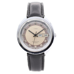 Vintage 39mm 1973 Timex 46850-3373 Viscount Automatic Wristwatch Chrome Plated