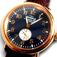 SHINOLA DETROIT The Runwell Leather Strap Watch Runwell leather belt Wine red