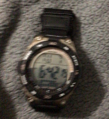Digital Sport Quartz Wristwatch Alarm Backlight Black Nylon Strap Round Case