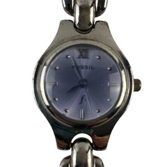 Fossil F2 Y2K Watch ES-9014 Women’s Purple Dial Quartz Three Hands Analog – READ