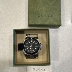 GUCCI Men’s Dive Black Watch 40mm – Stainless Steel Band YA136301