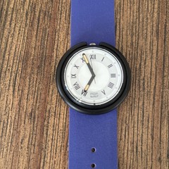 NOS Vintage 1991 Pop Swatch ROMAN NIGHT PWB169 Watch Purple New In Box & Papers