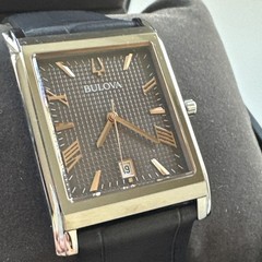Bulova Men’s Sutton Date Indicator Quartz Gray Watch 29MM 96B443