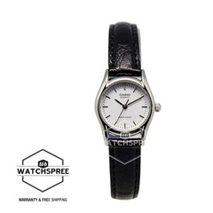Casio Ladies Black Leather Strap Watch LTP1094E-7A LTP1-094E-7A