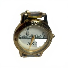 Image Watch Quartz Movement Expandable Band Silver Gold Tone Works