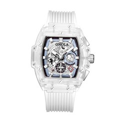 ONOLA Men Quartz Watch Multifunction Chronograph Waterproof Luminous Transparent