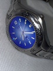 Fossil Blue Sunburst Dial Date Quartz Working AM 3520