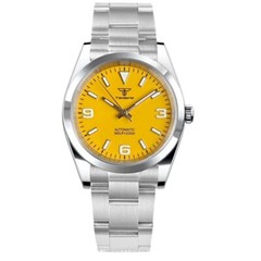 Tandorio Classic Miyota8215 Automatic Watch for Men Yellow Sapphire Crystal 36mm