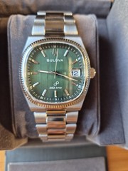 Bulova Classic Super Seville 262kHz Precisionist Green Dial 96B439 Mens Watch