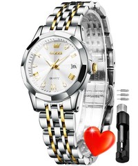 OLEVS Women’s Two Tone Stainless Steel Analog Quartz Watch