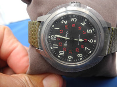 Bulova 98A255 Men’s Military Heritage Hack Stainless Steel Automatic Watch,NEW