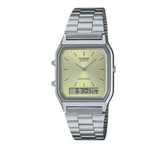 Casio AQ-230A-9A Unisex Analog-Digital Watch | Vintage Style | Gold-Tone Dial |