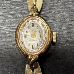 Vintage Waltham 17j Ladies Watch R75 83h Winds Sets Ticks Broken Band For Repair