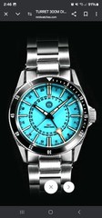 MMI GMT Turret Ice Blue Lume Watch 316L Stainless Steel 40mm 300m X1 C3 BGW9