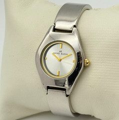 Women’s ANNE KLEIN Silver Tone Glossy Classic Quartz Bracelet Watch 26mm 10/1251