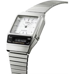 Casio Men’s Watch White Analog and Grey Digital Dial Resin Strap AQ-800E-7ACF