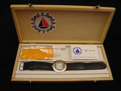 Wristwatch Bord a’ Bord Uni-Sex Bronze Genuine Leather NOS 1980s France