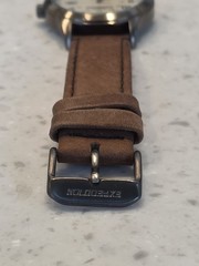 Timex Men Expedition Field Watch, Brown Leather Strap, Indiglo, 50M T49870 (86C)