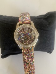 Charmz Studded Analog Wristwatch with Embellished Strap Working Great Look