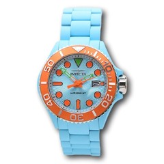 Invicta Grand Diver Playa Men’s 42mm Light Blue & Orange Aqua-Plated Watch 49484